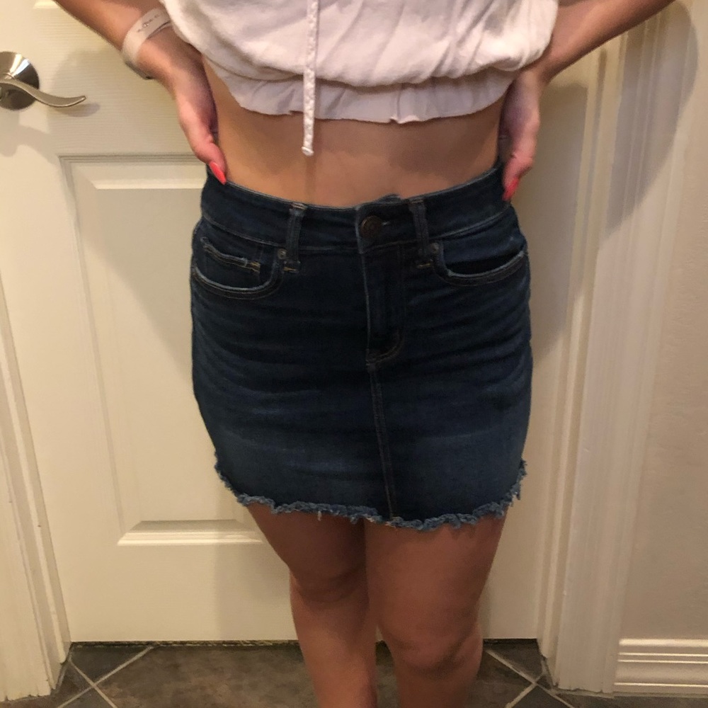 jean short skirt